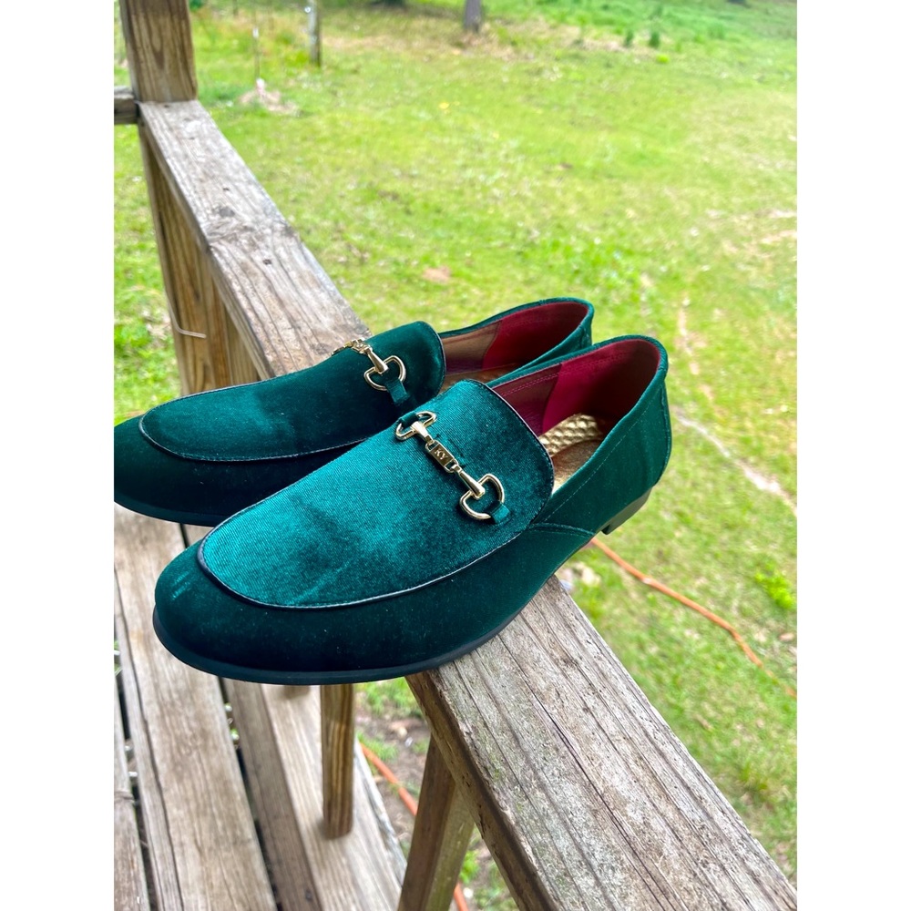 Premium Velvet Slip On Loafer (Emerald Green) (Size 13)